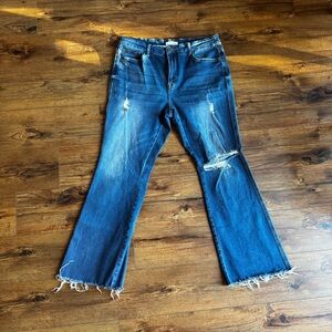 Vervet flare distressed jeans size 16